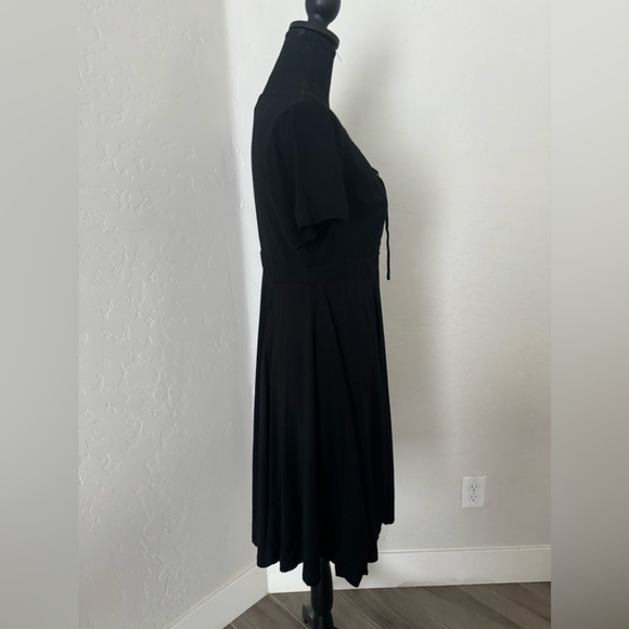Torrid 00 black lace up dress - Picture 2 of 3